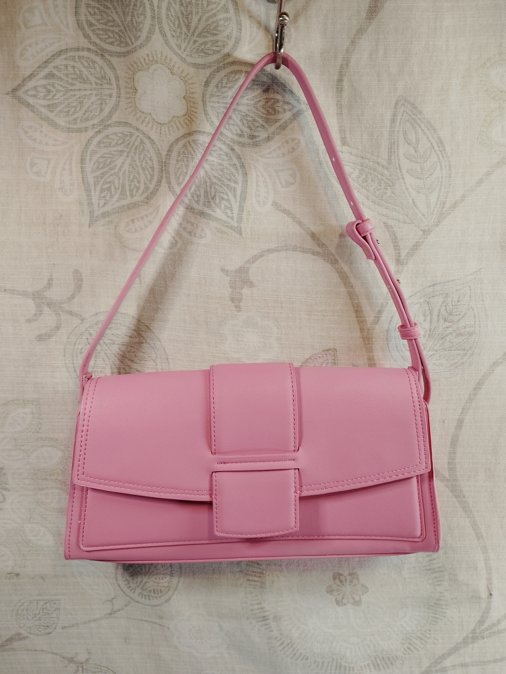 Mango Pink Structured Shoulder Bag